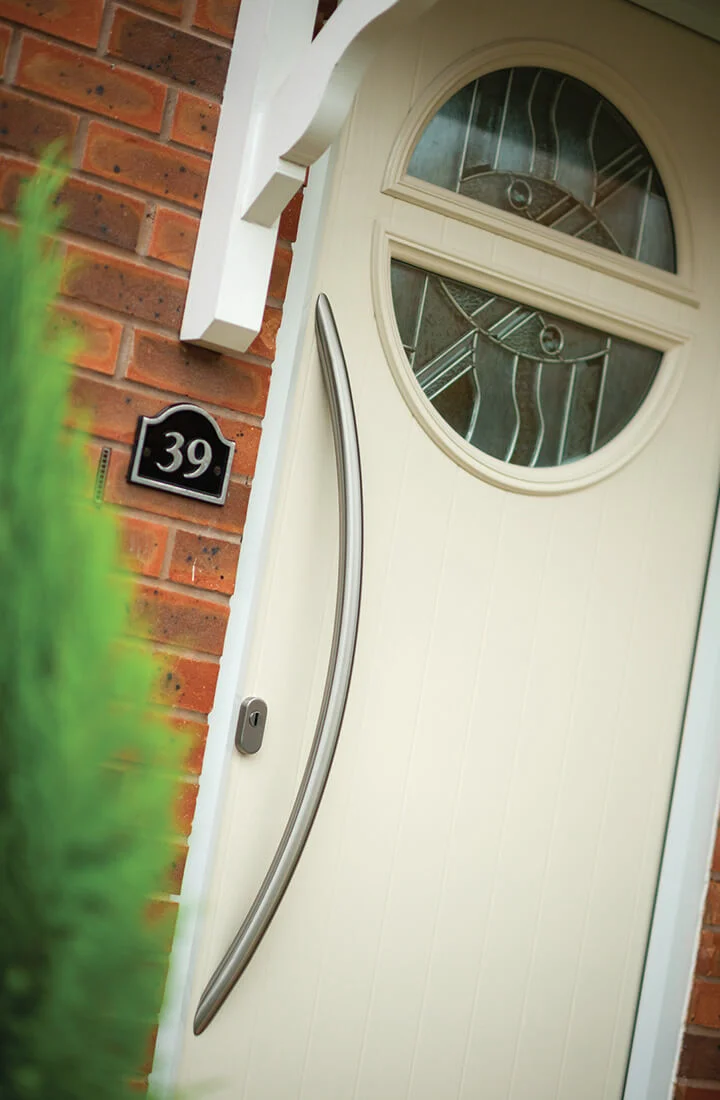Cream effect composite door