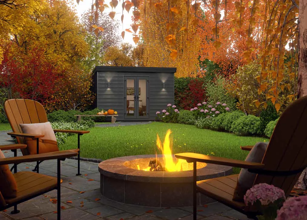 Garden room in autumn