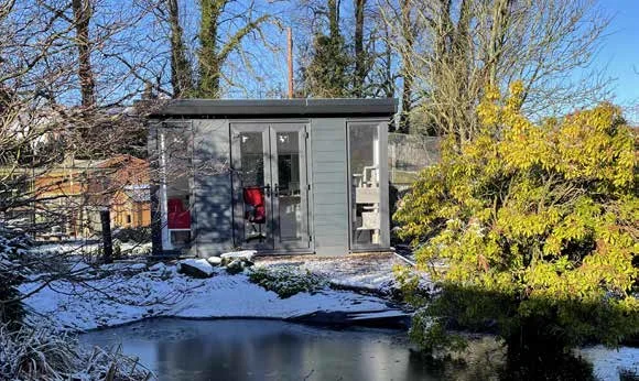 Garden room in winter