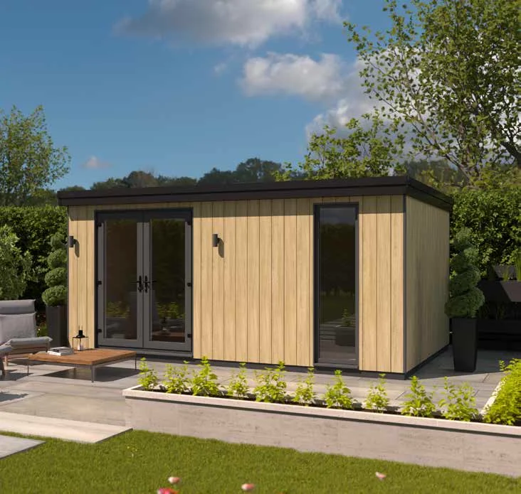 Studio One garden room with full height window