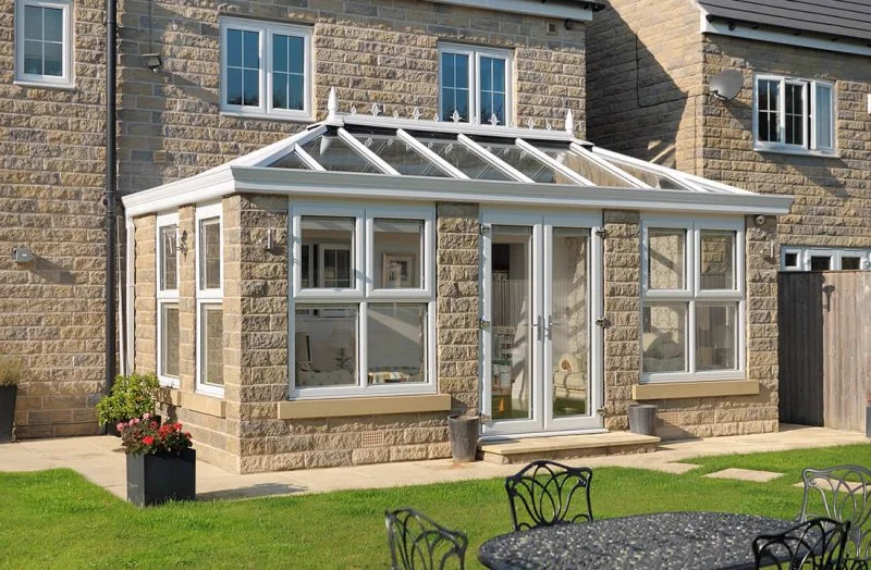 White uPVC orangery exterior