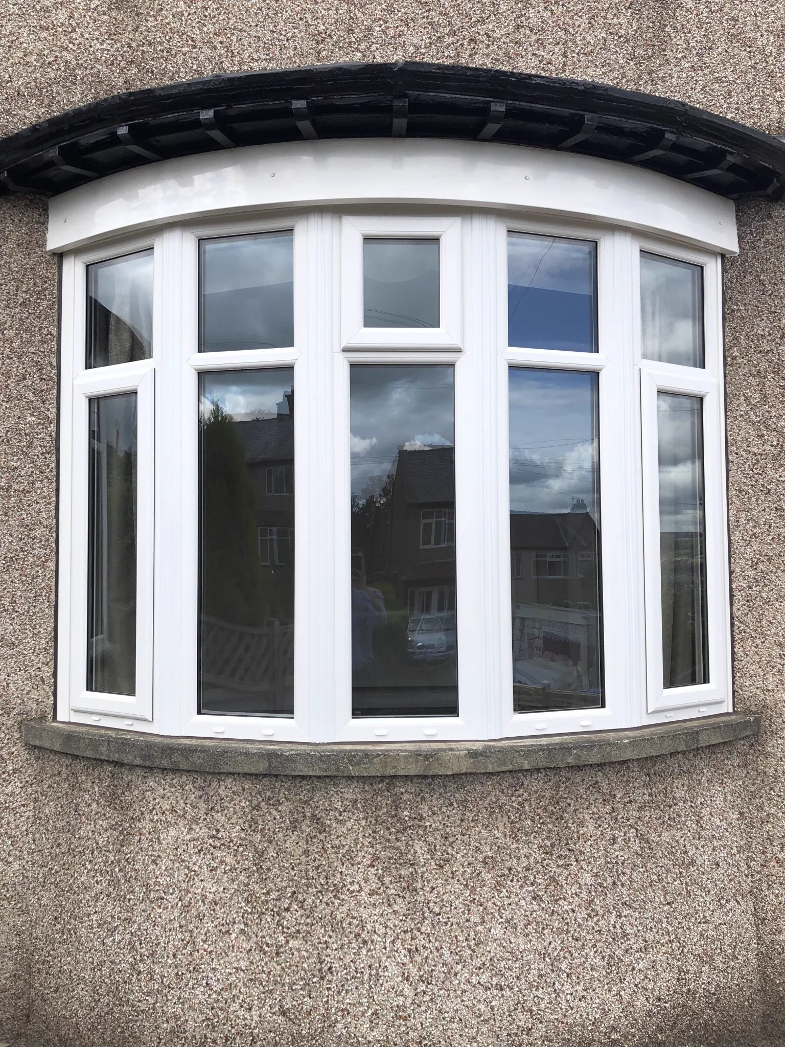Bay window showing Yale multi-point security lock detail